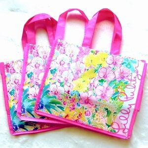 LILLY PULITZER Small Shopping Bags, Set of 3